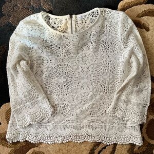 Chic Ivory Lace Women's Blouse
